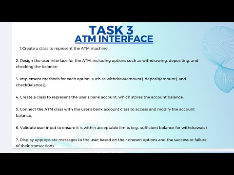 Task No 3 Codsoft Internship Java Codsoft Atm Interface Trending