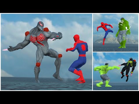 Hulk and Spider-Man vs Evolutionary Venom and Zombie Hulk: Unbelievable Twist!