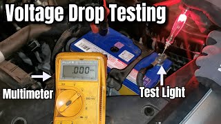Voltage Drop Test With Multimeter & Test Light - How To DIY Test Battery, Clamps & Leads Faults
