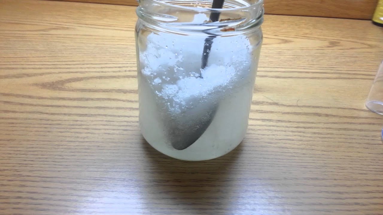What happens when you add water to sodium polyacrylate?