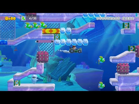 Super Mario Maker 2 - full automatic water level by unãD - No Commentary