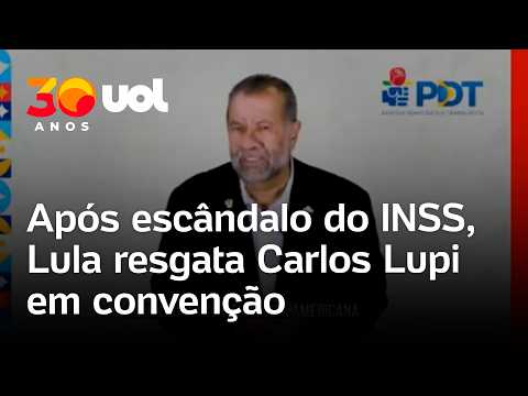 Lula resgata ex-ministro Carlos Lupi em convenção do PT após escândalo do INSS