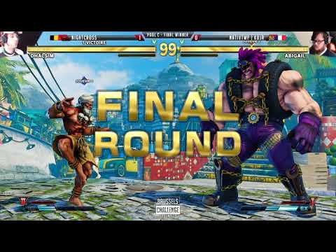 Brussels Challenge - Round2 - SFV - Pools - Nightcross (Dhalsim) Vs TWF | Kuja (Abigail)