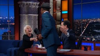 Helen Mirren Carnival Barks Jon Batiste (And Kisses Stephen Again)