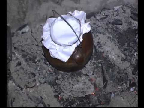 Making tanjia meat dish - traditional food of Marrakech, Morocco