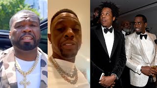 50 Cent & Boosie Are Calling Out Diddy's Friends After House Raids Jay-Z Aint Picking Up The Phone