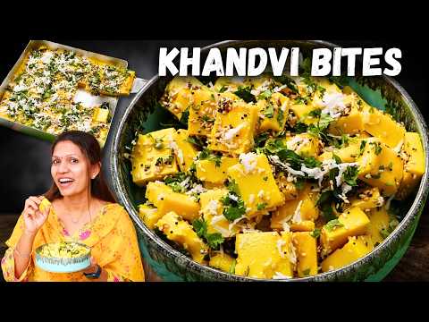 बेसन का झटपट हेल्दी नाश्ता | Khandvi Bites | गुजराती खांडवी बनाने का सबसे आसान तरीका | Khandvi Recipe