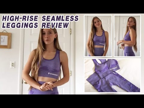 Gymsweaty Try On Haul &amp; Review | Workout Clothes | High-Rise Seamless Leggings | Sports Bra