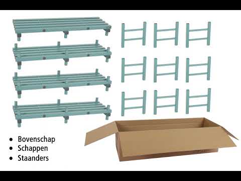 Kunststof opslagrooster - 1500x500xH250mm