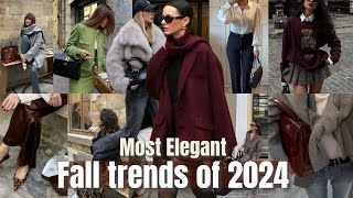 The Most Elegant Fall trends of 2024 🍂 10 trends