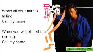 David Bowie - Never Let Me Down [Lyrics]
