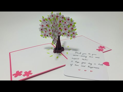 Cherry Blossom pop up card tutorial | Handmade Gift card tutorial | DIY greeting card | DG Handmade