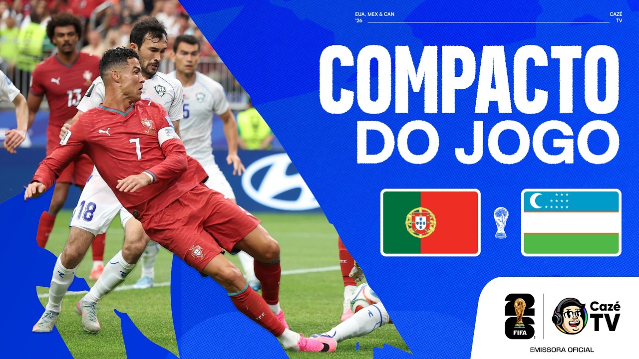 COMPACTO: PORTUGAL X UZBEQUISTÃO | COPA DO MUNDO FIFA™ 2026 | 2ª RODADA | FASE DE GRUPOS