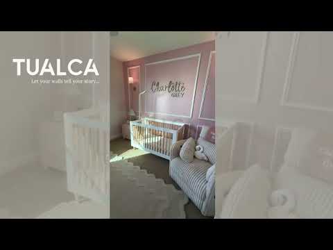 DIY Wall Molding Kit Project for Nursery Room | Easy Peel and Stick Installation #diyhomedecor