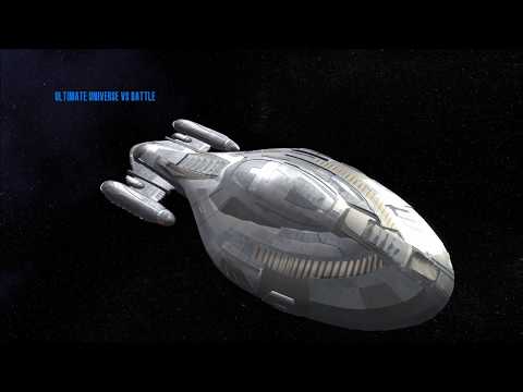 Star Trek Legacy: UU 2.2 - Armored Voyager vs. Warship Intrepids & MOST POWERFUL BORG CUBE