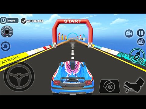 Impossible Car Tracks 3D - Blue Sport Car Driving Stunt Mode - All Cars Unlocked Android Gameplay