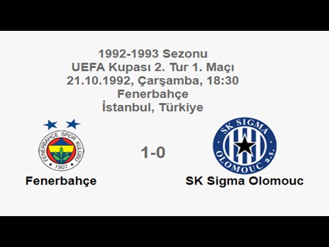 Fenerbahçe 1-0 SK Sigma Olomouc 21.10.1992 - 1992-1993 UEFA Cup 2/1 + Post-Match Comments