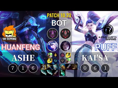 SN huanfeng Ashe vs IG Puff Kai'Sa Bot - KR Patch 10.23