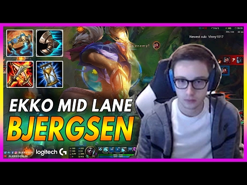 EKKO MID ft. Doublelift, Sneaky, Darshan, Dun - Bjergsen Stream Highlights