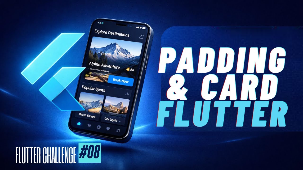 Flutter Widgets (4): Padding & Card - FLUTTER CHALLENGE 2026 🔥 Tutorial #8