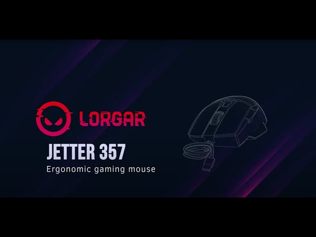 Mouse da gioco ottico Lorgar Jetter 357 RGB 8000 DPI Nero video