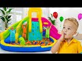 Chris turns House into a Water Park and plays with friends kids tv kids tv