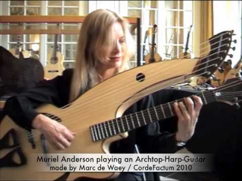 Muriel Anderson playing an Archtop Harp Guitar made by Marc De Waey / Cordefactum 2010
