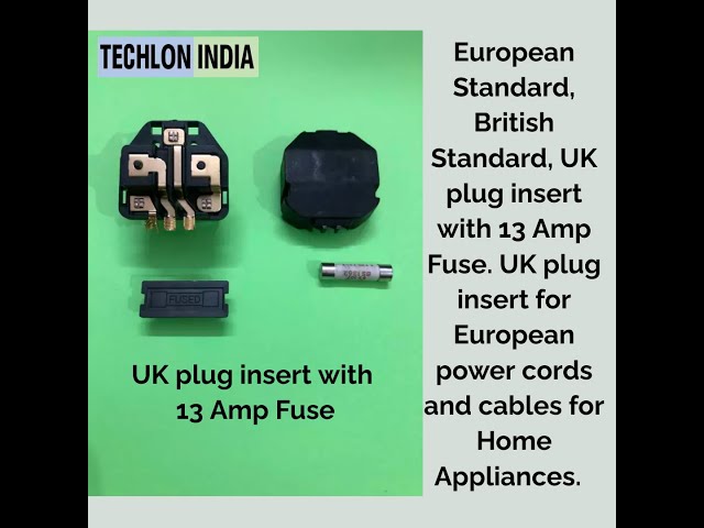 Plug Inserts - UK 3-Pin Electrical Plug Insert Britain BS Power Plug ...