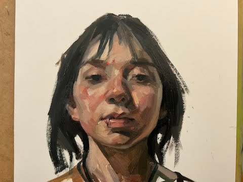 Oil Sketch Of A Girl || TIME-LAPSE