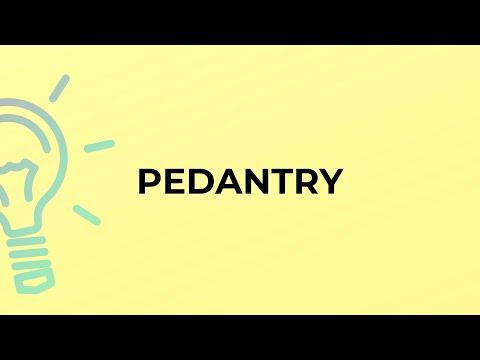 What is the meaning of the word PEDANTRY?
