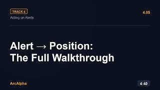 From Alert to Position: A Full Walkthrough