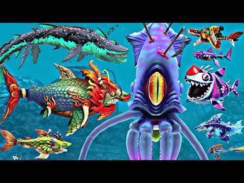 Hungry Shark World New Shark | Giant Colossal Squid Boss | New UNDERSHARKER Shark Update