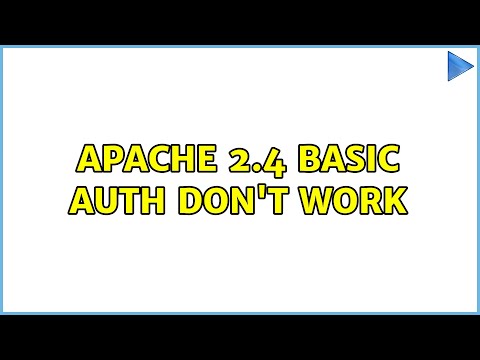 Apache 2 4 Basic Auth Dont Work