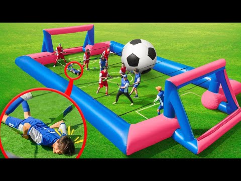 JUGAMOS UN PARTIDO DE FUTBOLITO GIGANTE *EXTREMO*