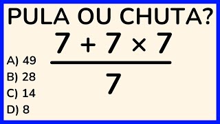 🔥7 QUESTÕES DE RACIOCÍNIO LÓGICO PARA DESTRAVAR SEU CÉREBRO🧠 NÍVEL 1