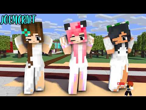 APHMAU AND KC DANCE CREW W/ WEDDING DRESS | OYAHO DANCE\ | SUPERIDOL DANCE - Minecraft Animation