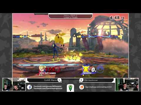 S4@GU 12-15 (Loser's Finals): GoNE Marss (ZSS) vs 3SA IceArrow (Greninja/Pikachu/Kirby)