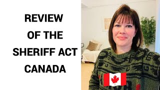 Review of the SHERIFF ACT, CANADA