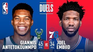 Giannis Antetokounmpo - Milwaukee Bucks - Joel Embiid - Philadelphia Sixers