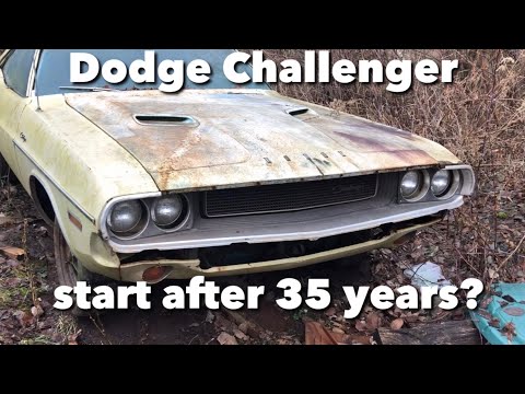1970 Dodge Challenger abandoned - first start after 35 years! Part 1