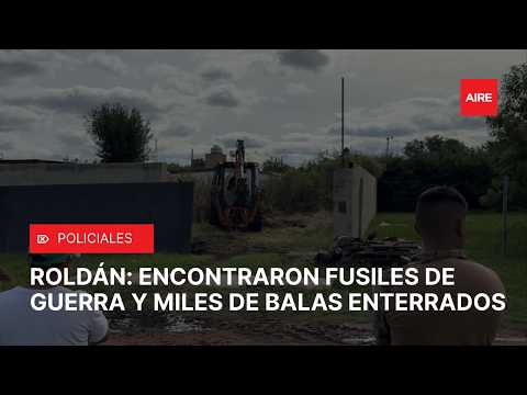 Encontraron un ARSENAL ENTERRADO en un baldío de ROLDÁN con FUSILES DE GUERRA y MILES DE BALAS 😱🔫