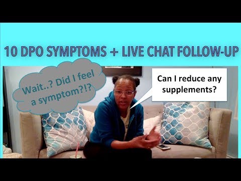 Pregnancy Symptoms (10DPO) | Follow-up to Live Chat | IUI #4 Video