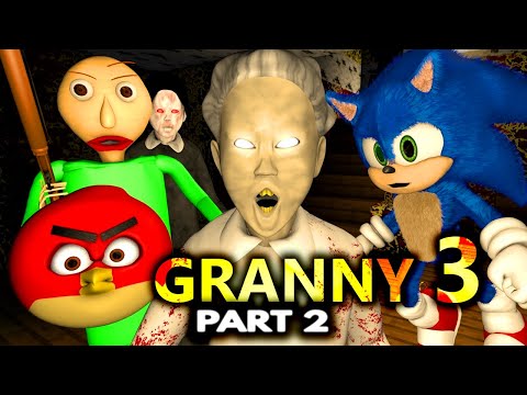 NEW GRANNY 3 VS BALDI & SONIC CHALLENGE 2 ft Angry Birds (official) Minecraft Horror Game Animation
