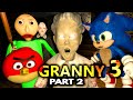 NEW GRANNY 3 VS BALDI SONIC CHALLENGE 2 Ft Angry Birds Official Minecraft Horror Game Animation