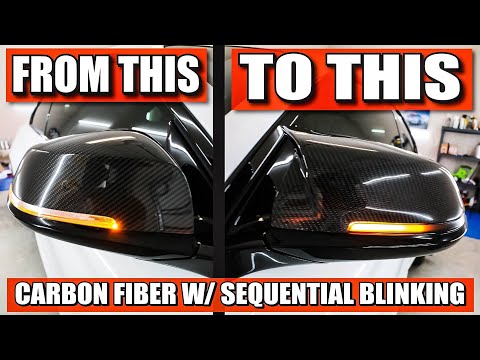 CARBON FIBER M-STYLE MIRROR CAPS AND SMOKED SEQUENTIAL BLINKERS - F8X, F3X Install