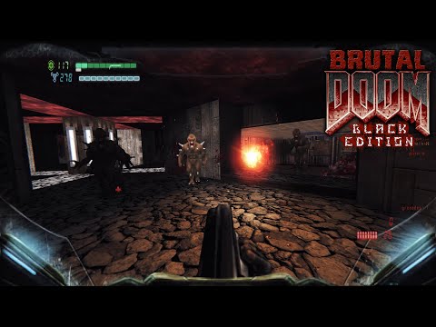 Brutal Doom Black Edition 3.36 [Ash falling, Parallax, Visor, Dark] - E2M2 | 4K/60