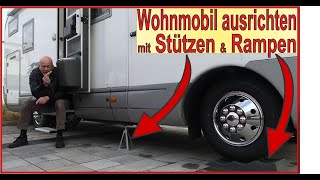 Wohnmobil & Reisemobil ausrichten mit Stützen und Rampen - Camping Zubehör - einfach schnell günstig