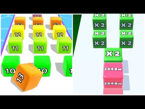 Jelly Run 2048 vs Marble Run 😍 Satisfying ASMR Gameplay | Ultimate Merge Race!