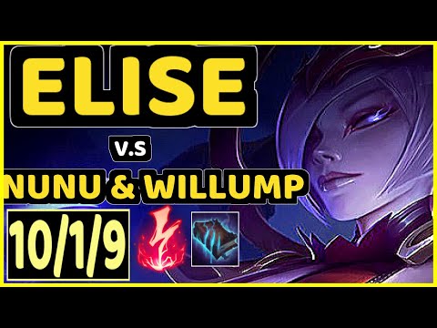GILIUS (ELISE) vs NUNU & WILLUMP - 10/1/9 KDA JUNGLE GAMEPLAY - EUW Ranked MASTER