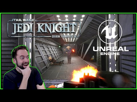 IT'S BACK - Jedi Knight in UNREAL ENGINE - And it's AWESOME ! [Part 1 EN Full Gameplay]